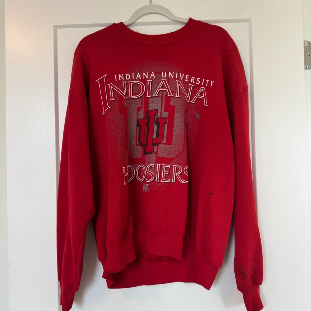 Vintage Red Indiana University Hoosiers Crewneck